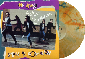 The Kinks - 1983 State of Confusion - Translucent Gold with Blue, Orange, & Gold Swirl vinyl LP  - 280 kr.